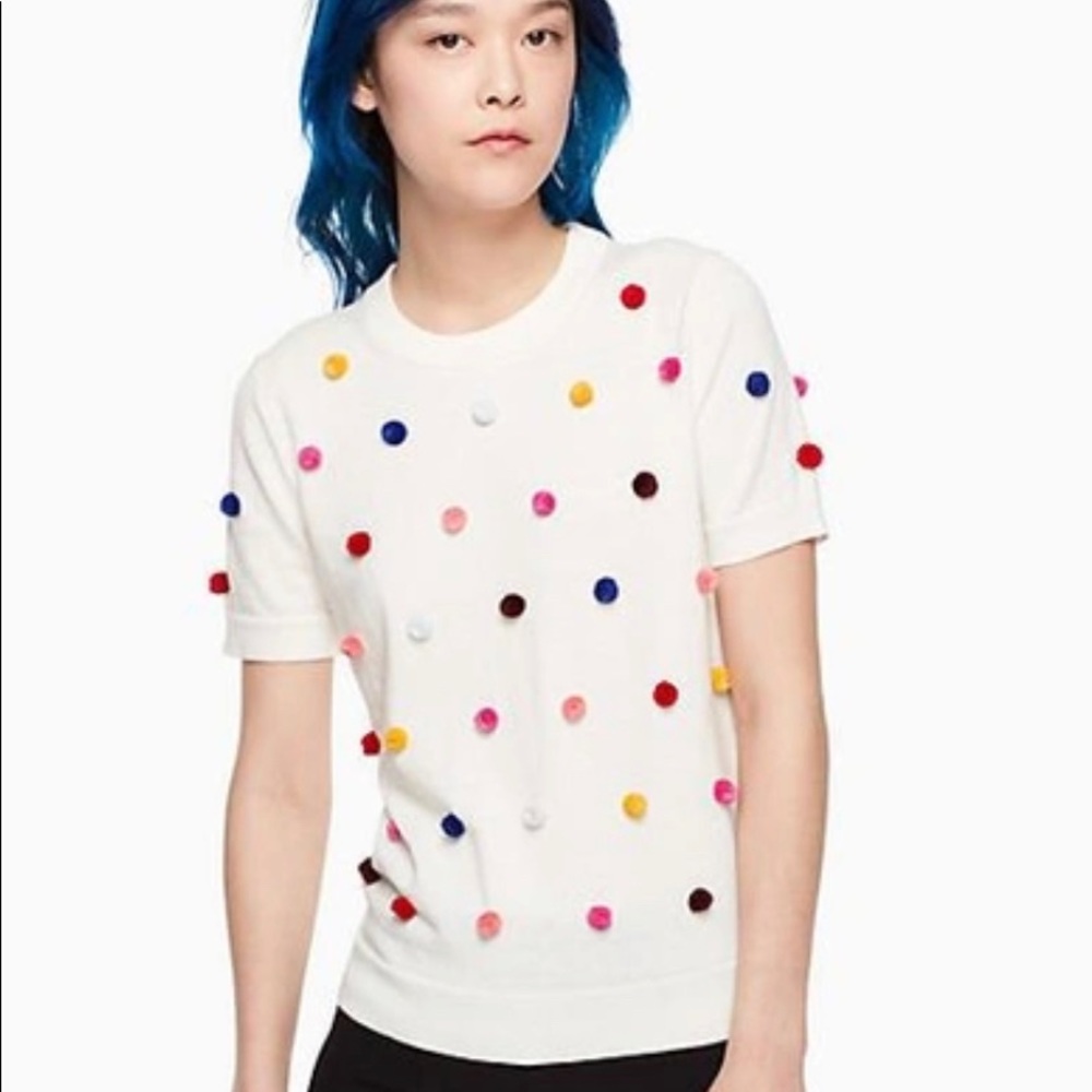 Kate Spade Women's Spice Things Up Pom Sweater - Large